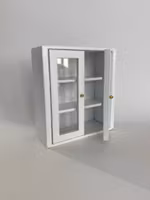 Vägghängt Skåp Vintage Kökskåp Dekoration till Dockhuset