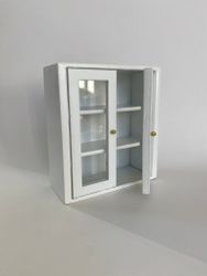 Vägghängt Skåp Vintage Kökskåp Dekoration till Dockhuset