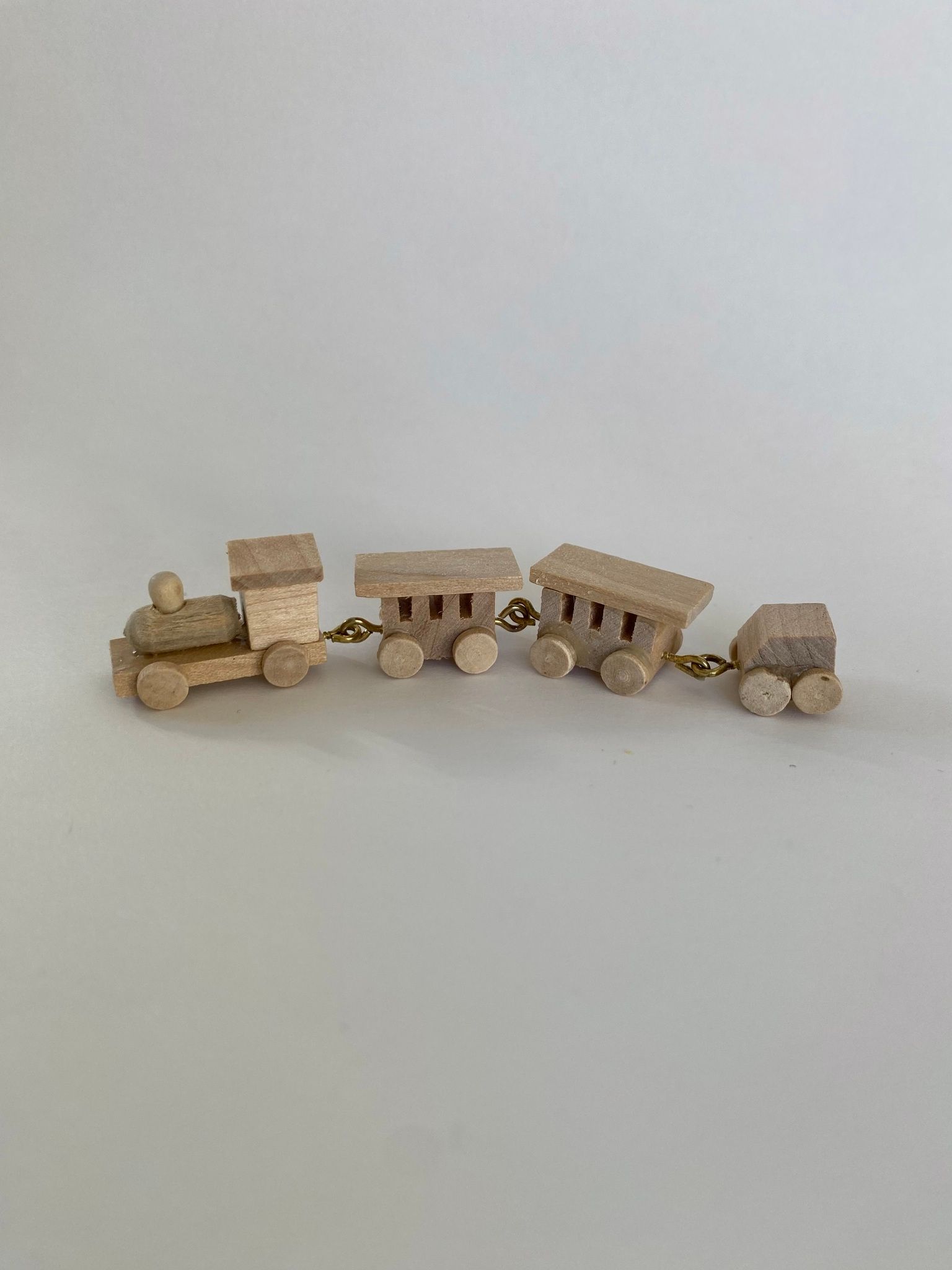 Leksakståg i Trä Miniatyr - Dekoration till Dockskåpet