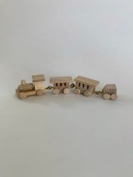 Leksakståg i Trä Miniatyr - Dekoration till Dockskåpet