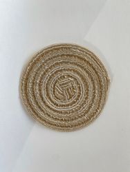 Rund Matta Dekoration till Dockskåpet - Beige