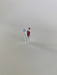 Miniatyr Badrumstillbehör Set Två Tandborste och Tandkräm Dekoration till Dockskåpet