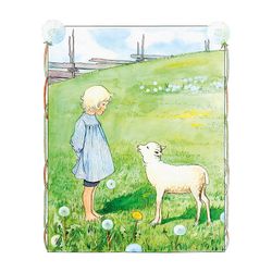 Affisch Elsa Beskow Bä Bä Vita Lamm 50 x 70 cm Poster Barntavla