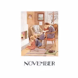 Vykort Månadskort November Elsa Beskow