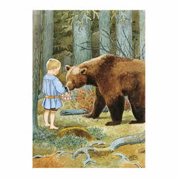Affisch Elsa Beskow Mors Lilla Olle 50 x 70 cm Poster Barntavla