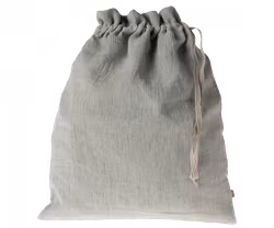 Maileg Förvaringspåse i Tyg Randig Grön - Green Stripes Förvaring Tygpåse