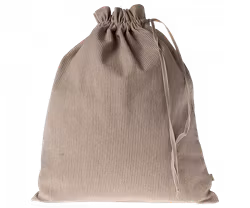 Maileg Förvaringspåse i Tyg Randig Brun - Stripes Blue/Sand Förvaring Tygpåse