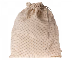 Maileg Förvaringspåse i Tyg Prickig Brun - Small Brown Dots Beige Förvaring Tygpåse