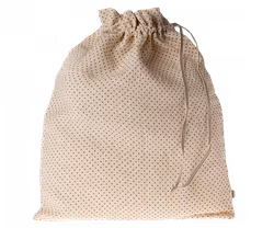 Maileg Förvaringspåse i Tyg Prickig Brun - Small Brown Dots Beige Förvaring Tygpåse