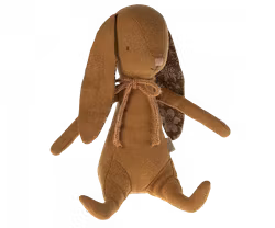 Maileg Kanin med Magneter i Händerna Och Rosett Runt Halsen Orange Brun - Ocher