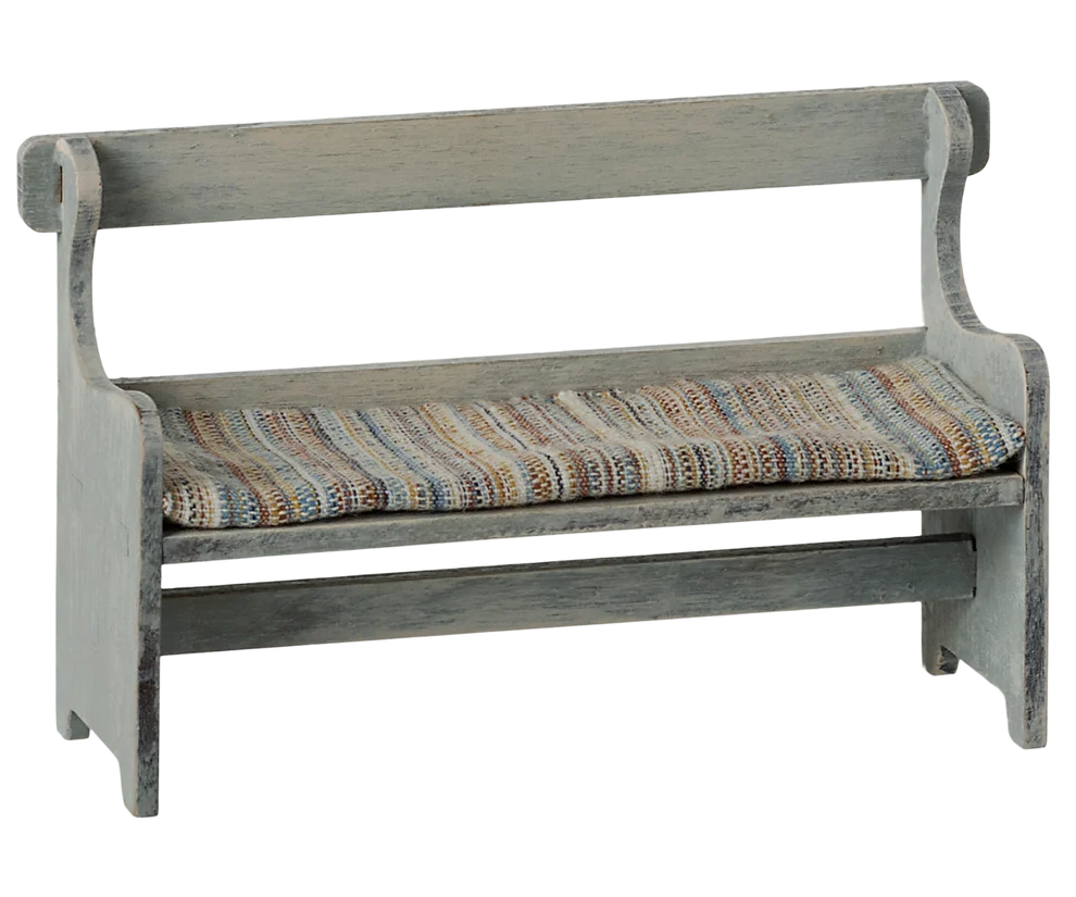 Maileg Bänk med Sittdyna - Vintage Offwhite Vit Sittbänk