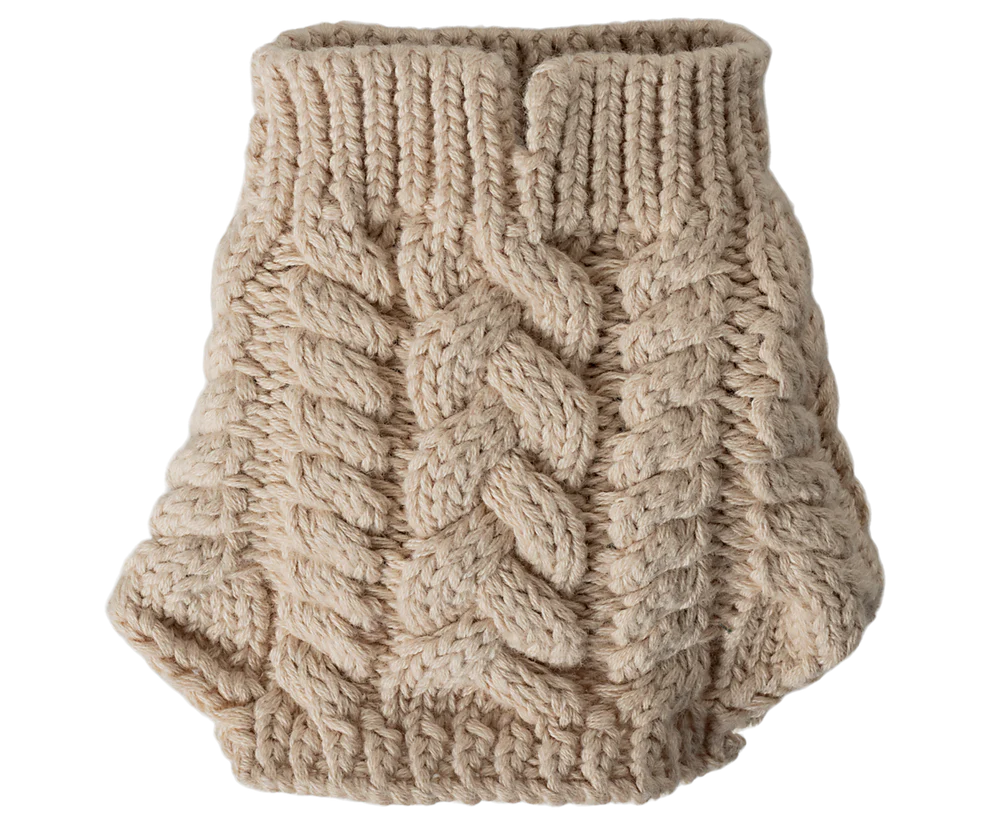Maileg Stickad Tröja till Hund Valp Beige - Sand Puppy Supply