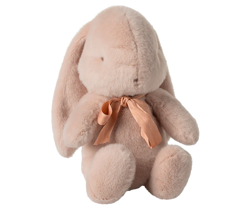 Maileg Kanin i Plysch med Rosett Medium Rosa - Bunny Plush Powder med Rosett