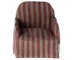 Maileg Fåtölj till Mus Randig Röd - Stripe Rödrandig