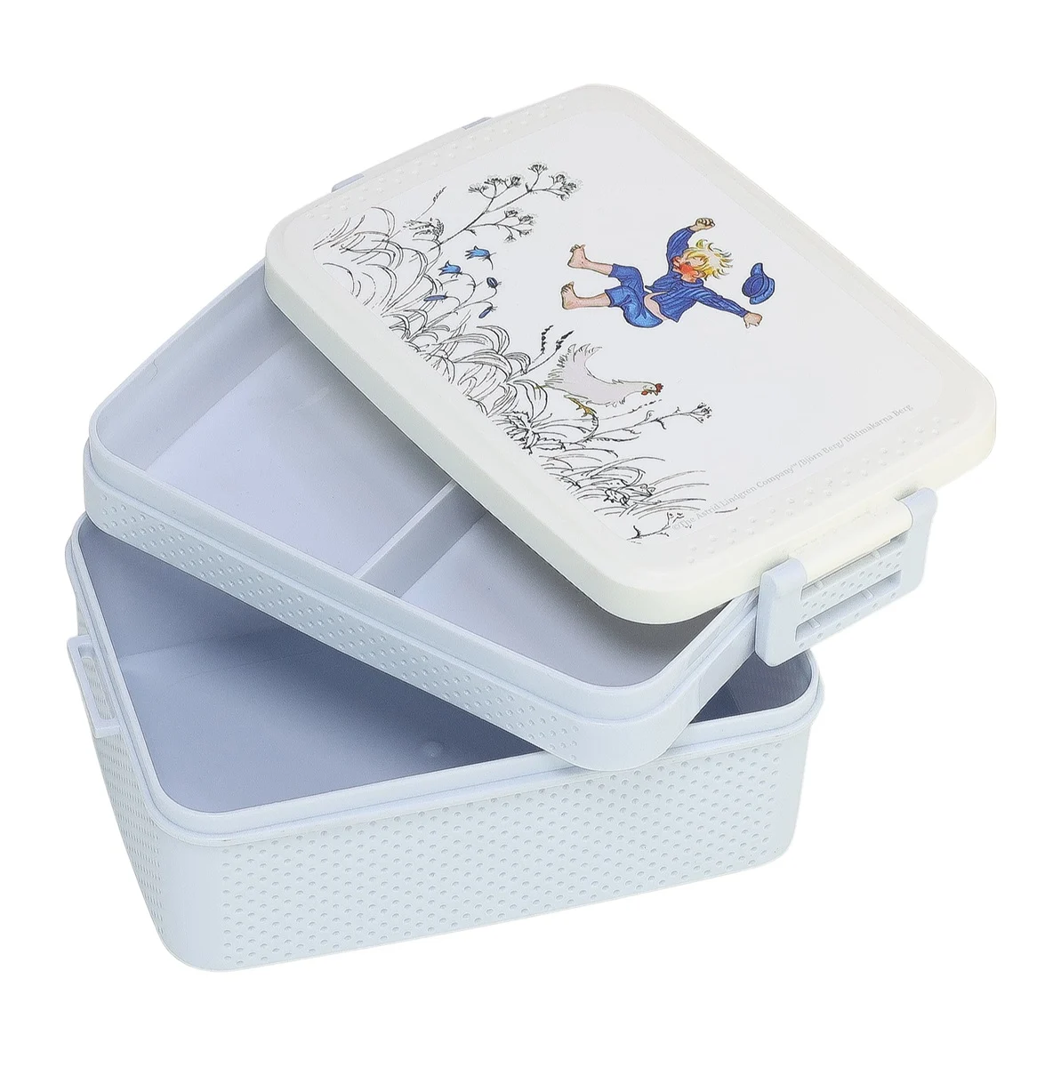 Lunchlåda med Fack Emil i Lönneberga Blå Astrid Lindgren Rätt Start Matlåda till Barn