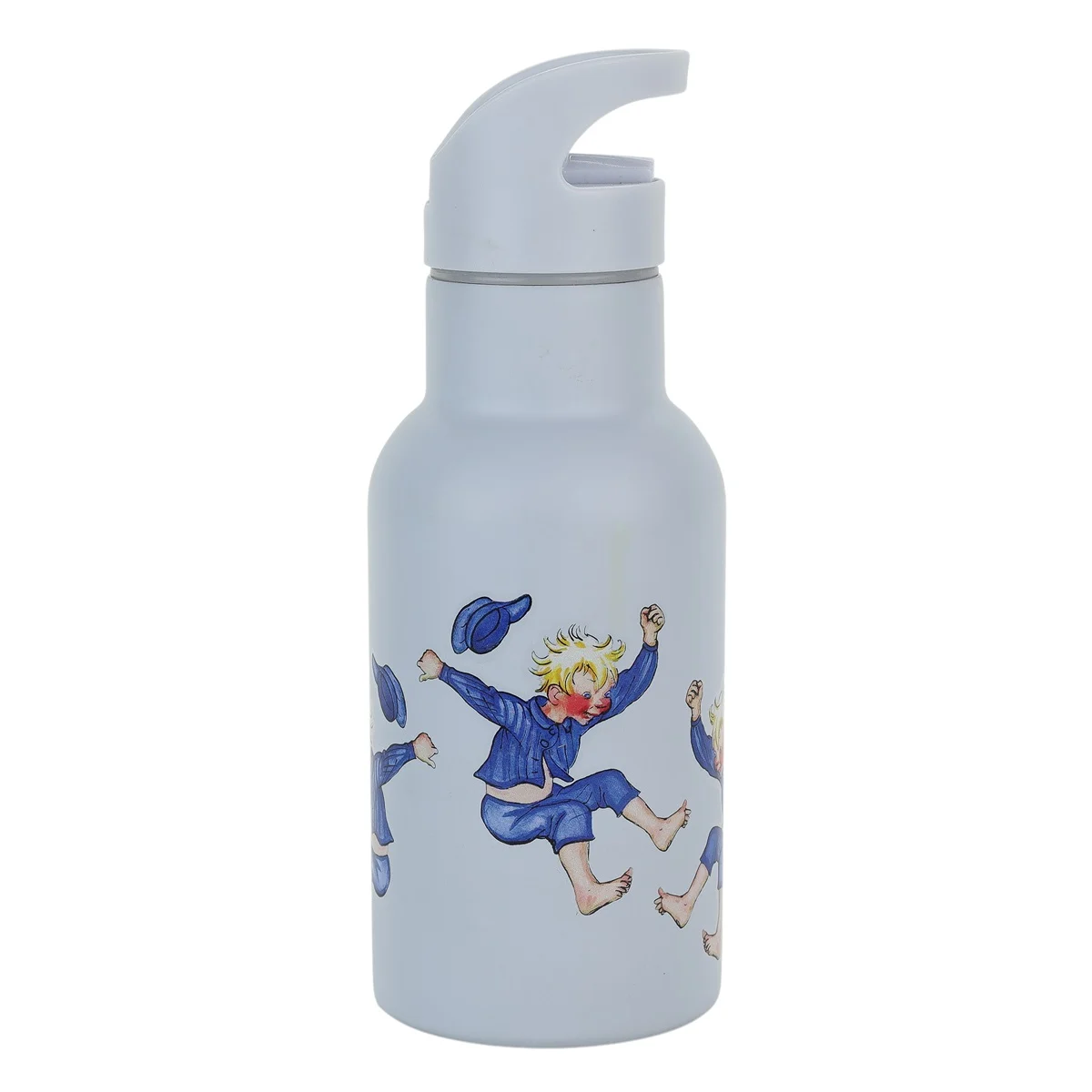 Vattenflaska i Stål med Sugrör Blå Emil i Lönneberga Astrid Lindgren Rätt Start