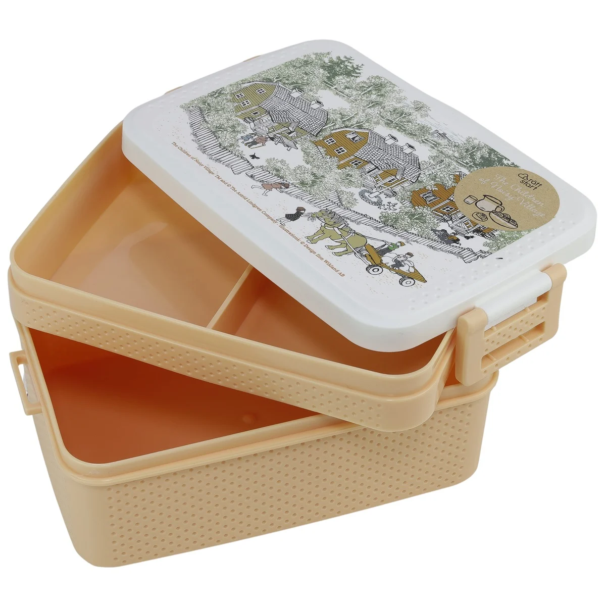 Lunchlåda med Fack Bullerbyn Astrid Lindgren Rätt Start Beige Matlåda till Barn