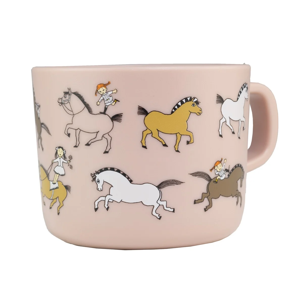 Mugg med Öra Pippi Långstrump Rosa Astrid Lindgren Rätt Start Pippi Cirkus Barnmugg