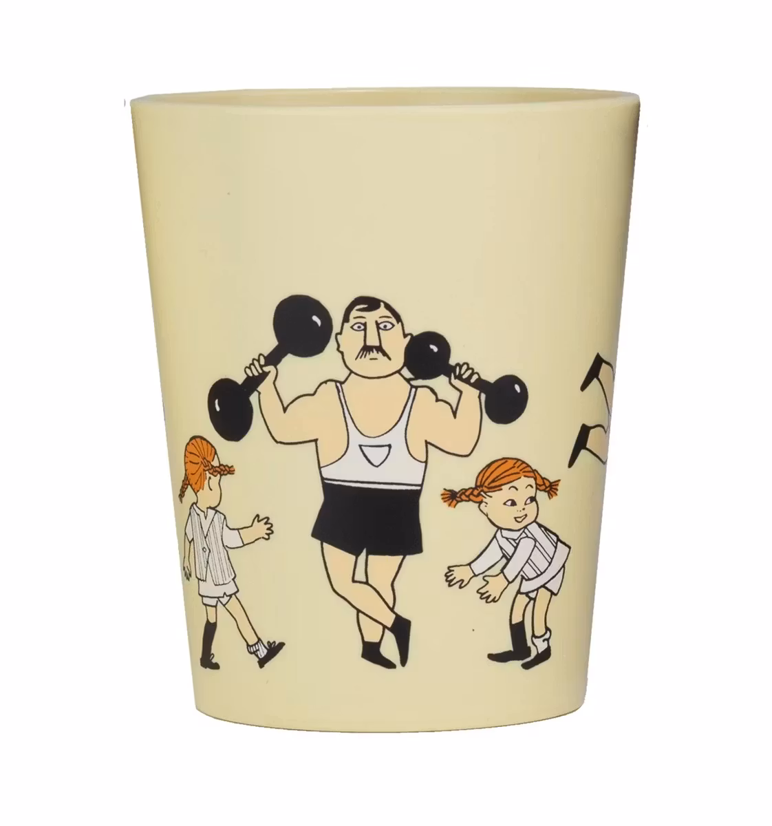 Tumbler Mugg Gul Pippi Långstrump Astrid Lindgren Rätt Start Pippi Cirkus Barnmugg