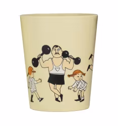 Tumbler Mugg Gul Pippi Långstrump Astrid Lindgren Rätt Start Pippi Cirkus Barnmugg