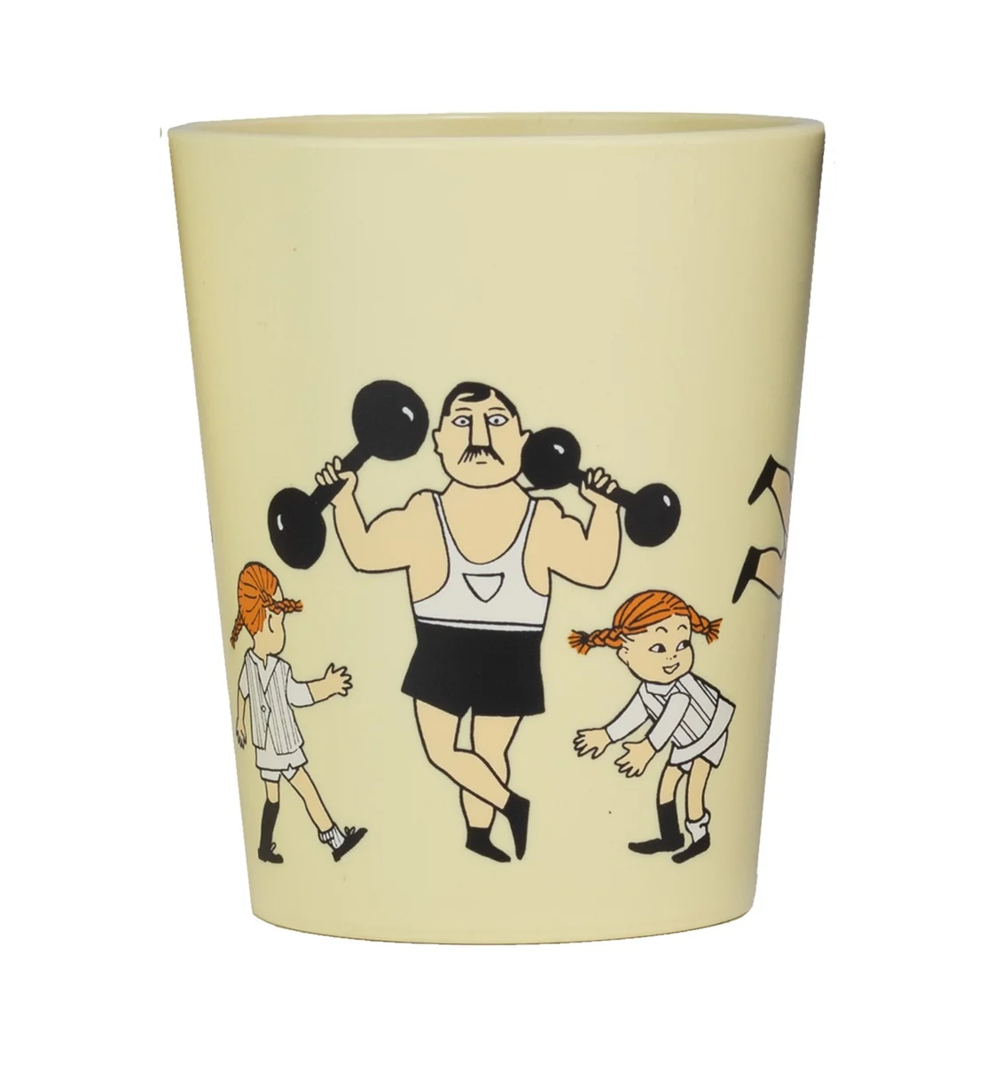 Tumbler Mugg Gul Pippi Långstrump Astrid Lindgren Rätt Start Pippi Cirkus Barnmugg