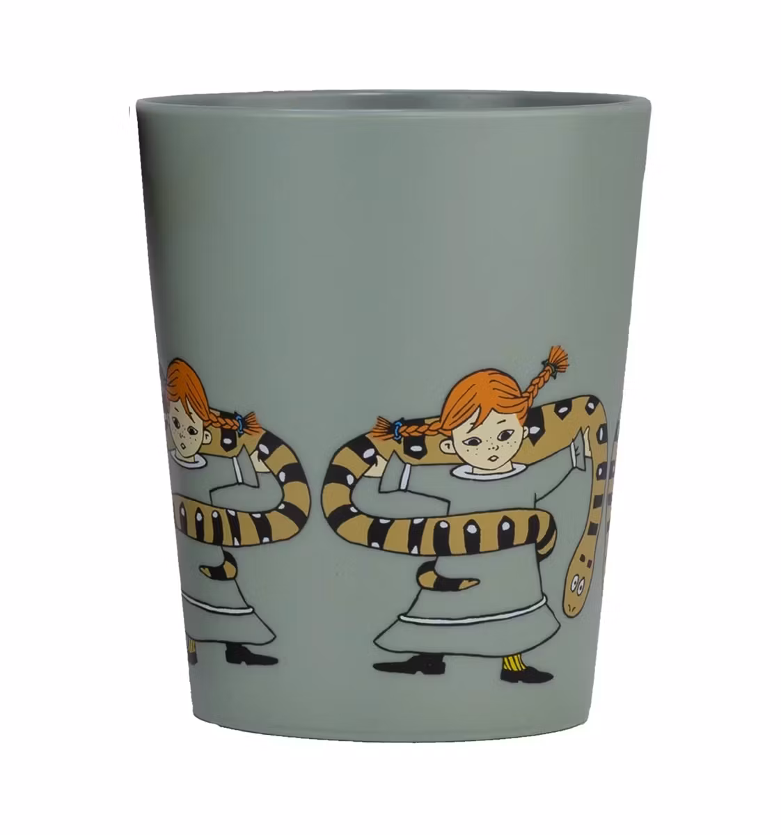 Tumbler Mugg Grön Pippi Långstrump Astrid Lindgren Rätt Start Pippi Cirkus Barnmugg
