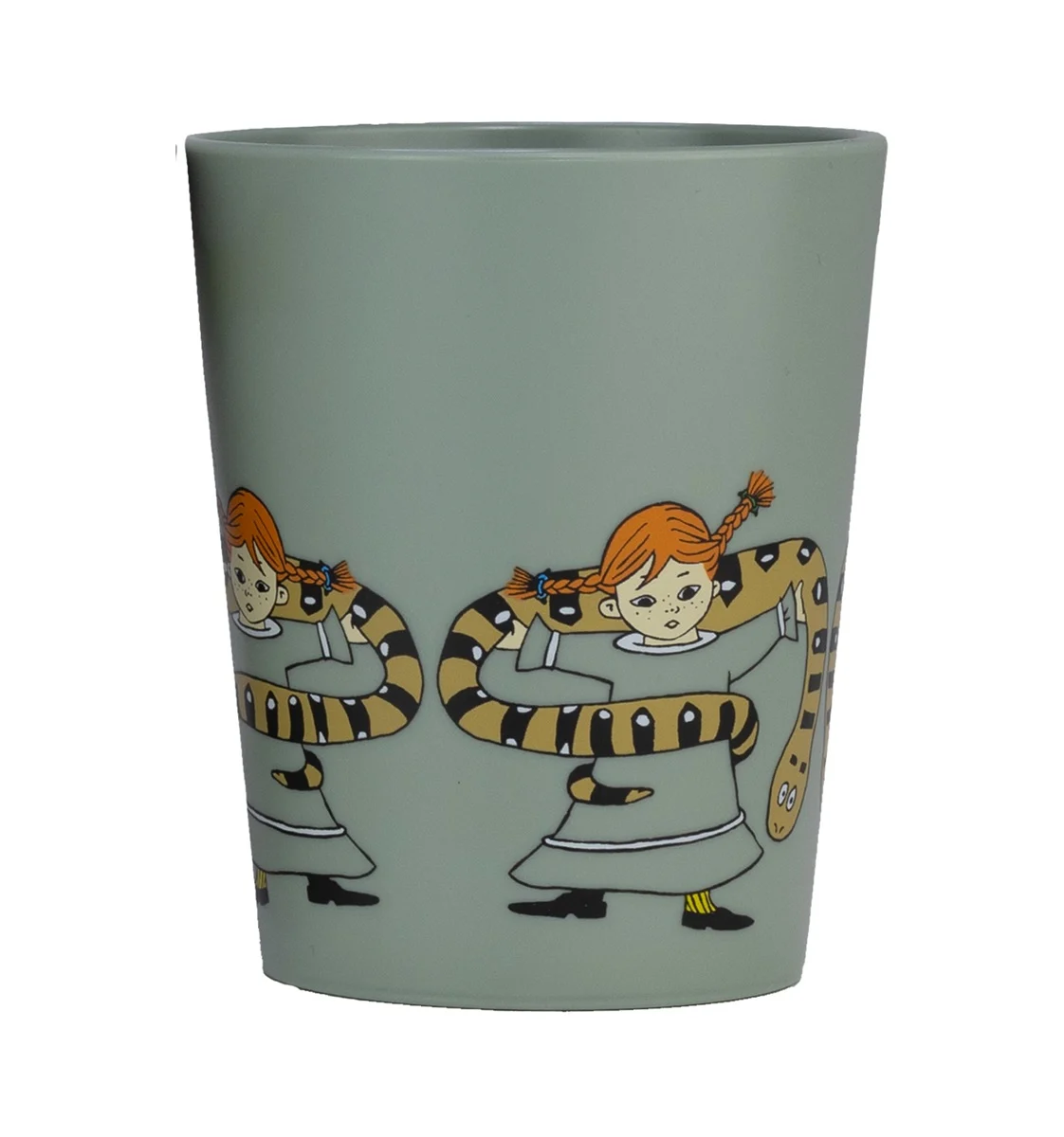 Tumbler Mugg Grön Pippi Långstrump Astrid Lindgren Rätt Start Pippi Cirkus Barnmugg