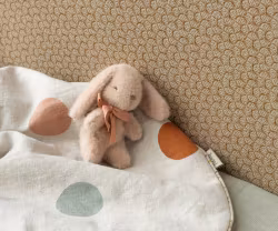 Maileg Liten Kanin i Plysch med Rosett Rosa - Powder Bunny Mini