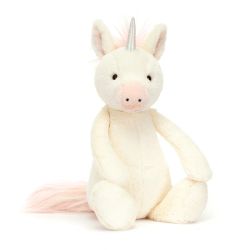 Jellycat Enhörning - Mjukisdjur Bashful Unicorn Original Vit med Rosa Man