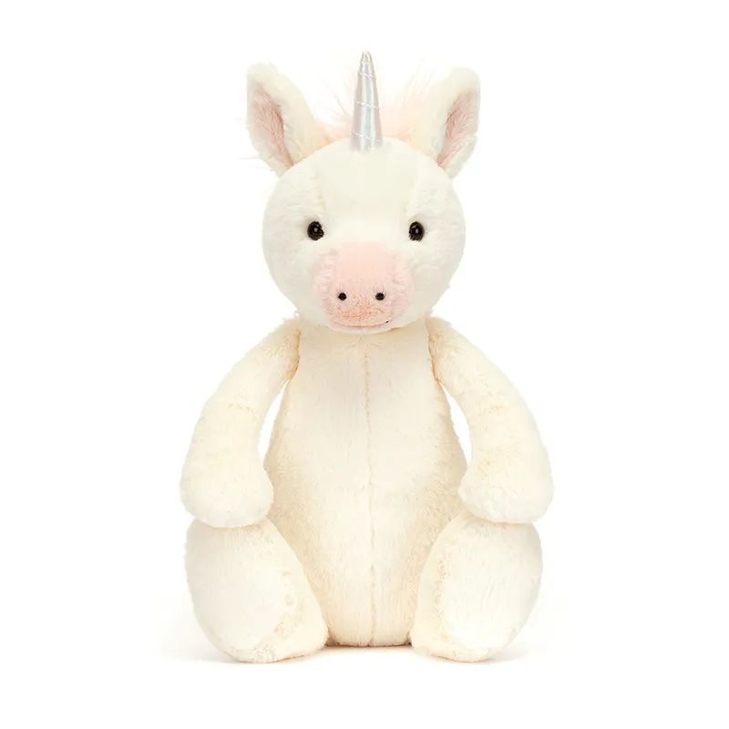 Jellycat Enhörning - Mjukisdjur Bashful Unicorn Original Vit med Rosa Man