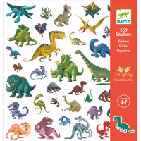 Djeco Klistermärken Dinosaurie - Dino 160 Roliga Klistermärken