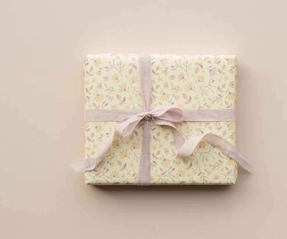 Maileg Bomullsband Brett 20 m - Light Heather Rosa Lila Band på Pappers Rulle