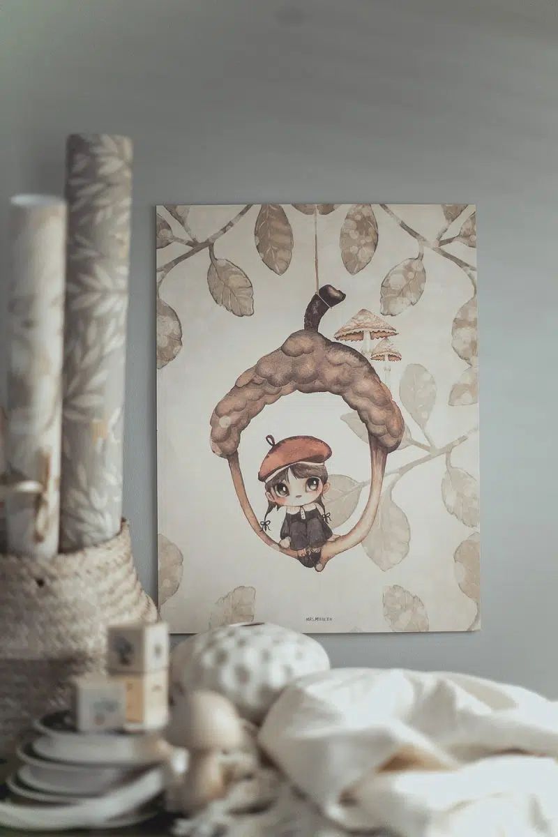Mrs Mighetto Poster Ekollon Gungande Flicka Miss Harper 30 x 40 cm