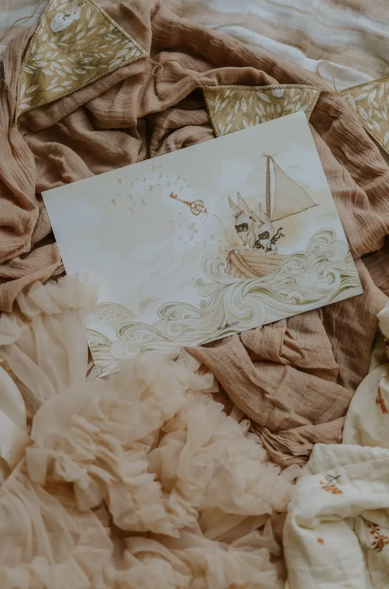 Mrs Mighetto Poster Båt The Queens Boat 30 x 21 cm