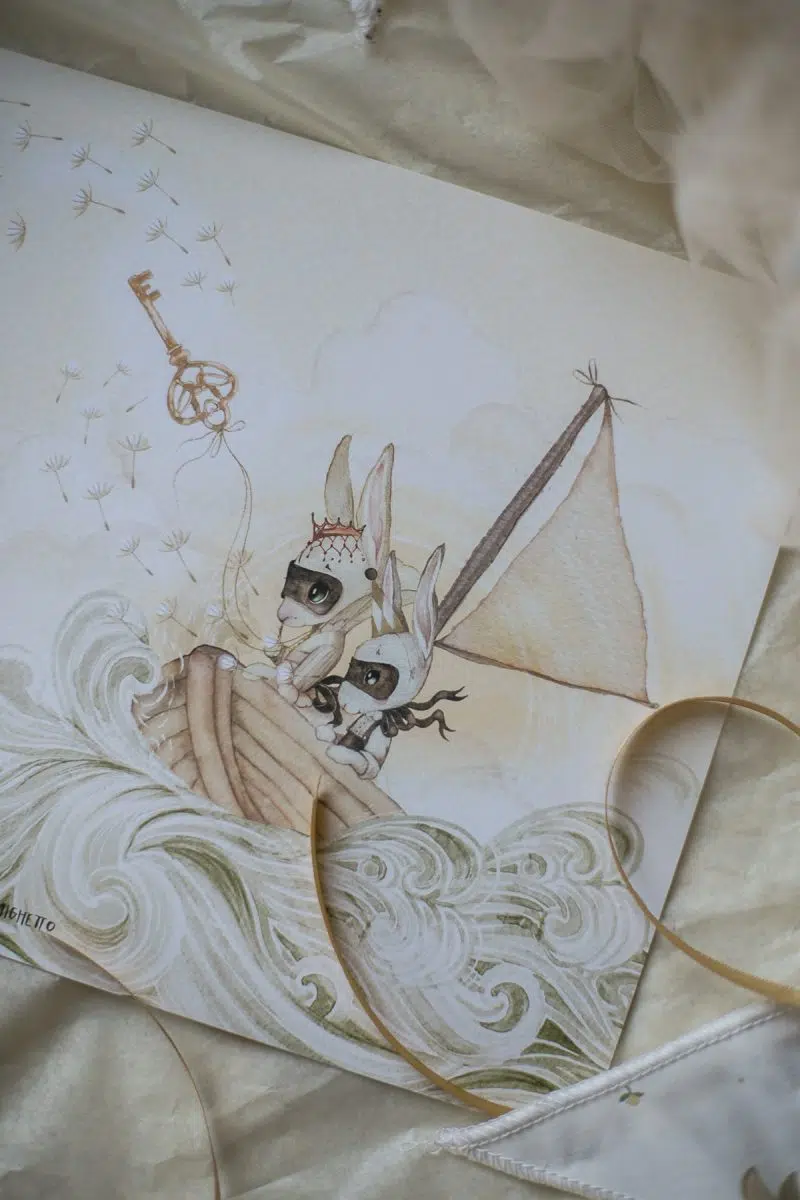 Mrs Mighetto Poster Båt The Queens Boat 30 x 21 cm