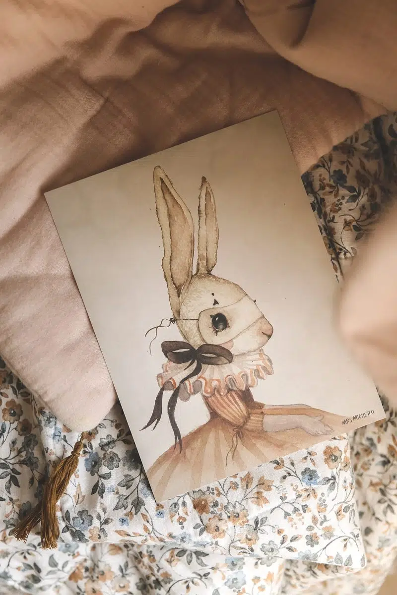 Mrs Mighetto Poster Kanin Miss Iris 18 x 24 cm