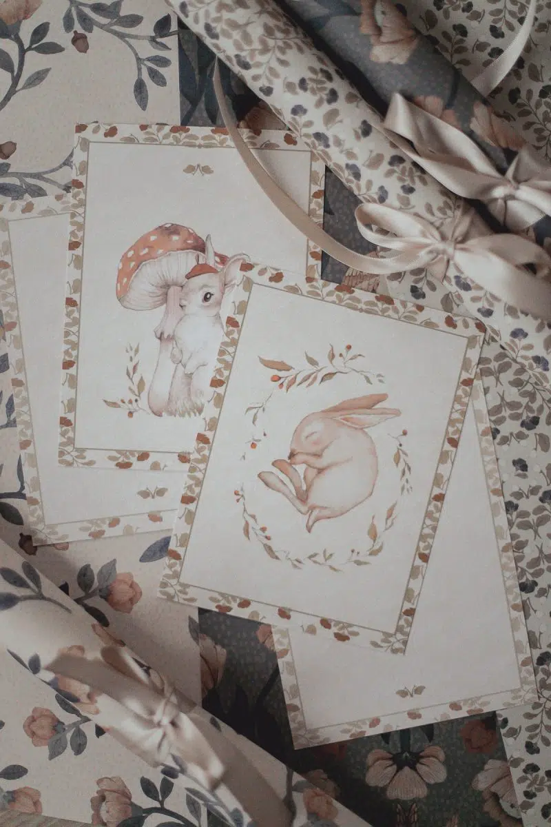 Mrs Mighetto Kort 2-pack Kanin Woody Hare