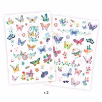 Storpack 66 st Glittriga Tatueringar Fjärilar - Tattoos Dream Butterflies Tatueringar Till Barn