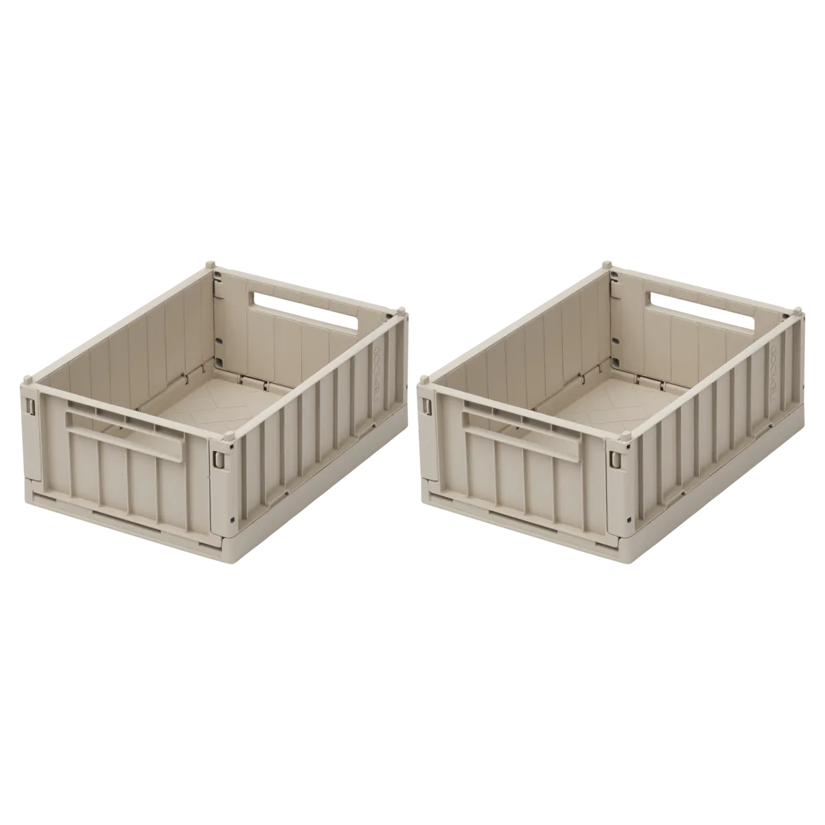 Liewood Stapelbar Hopfällbar Förvaring Small 2-pack - Back Weston Storage Box S Sandy Leksaksförvaring Back Liten