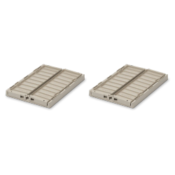 Liewood Stapelbar Hopfällbar Förvaring Small 2-pack - Back Weston Storage Box S Sandy Leksaksförvaring Back Liten