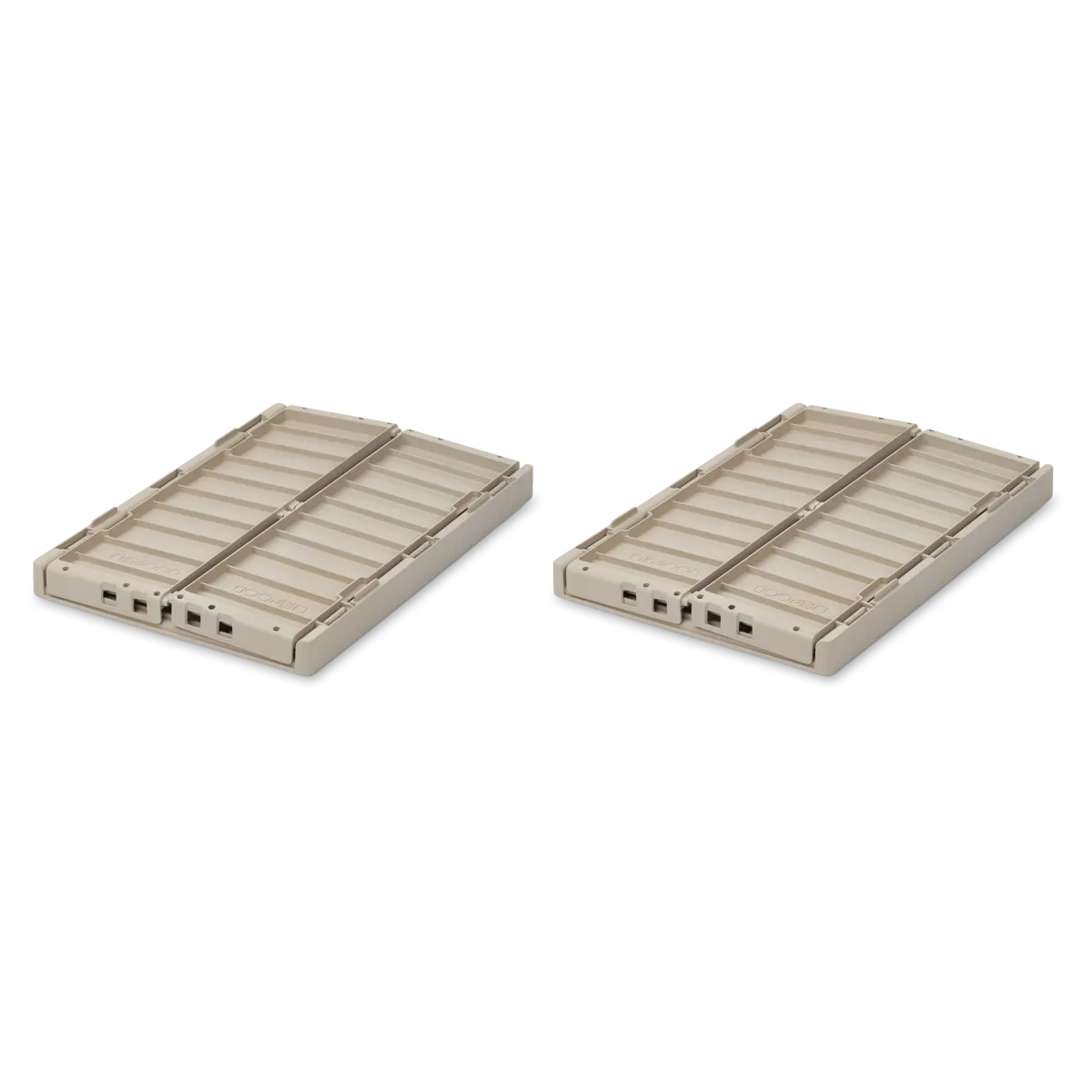 Liewood Stapelbar Hopfällbar Förvaring Medium 2-pack - Back Weston Storage Box M Sandy Leksaksförvaring Back Mellan