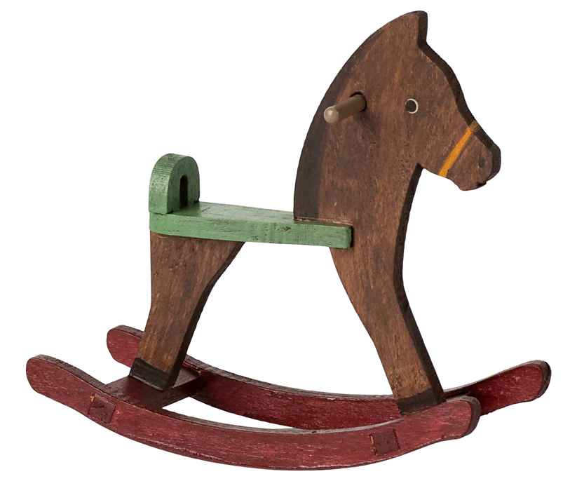 Maileg Brun Gunghäst med Magneter i Handtagen - Dekoration till Dockskåpet