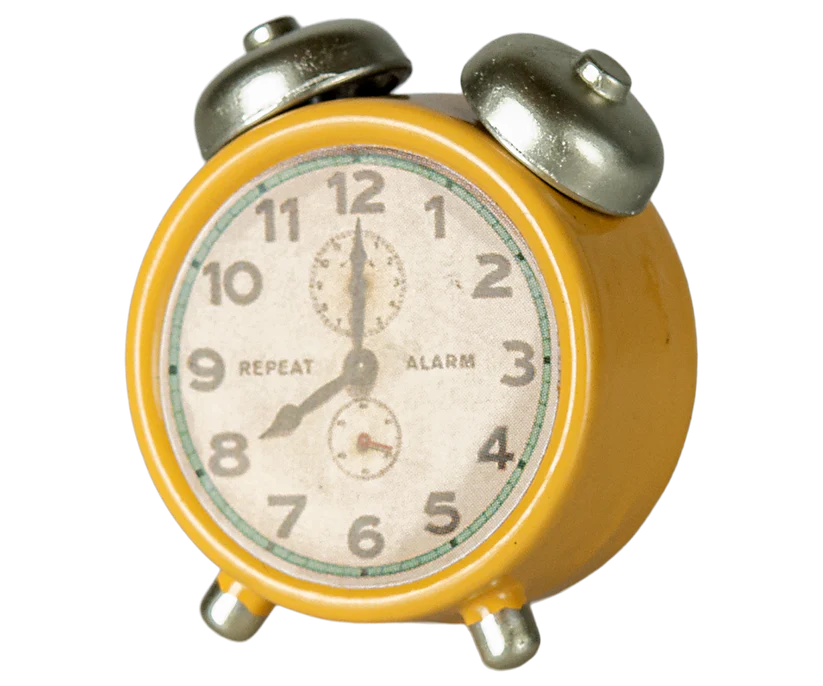 Maileg Väckarklocka - Gul Miniatyr Dekoration Klocka till Dockskåp