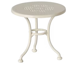 Maileg Café Set till Möss Small - Off White Vit Utemöbler Bord Bänk och Stol