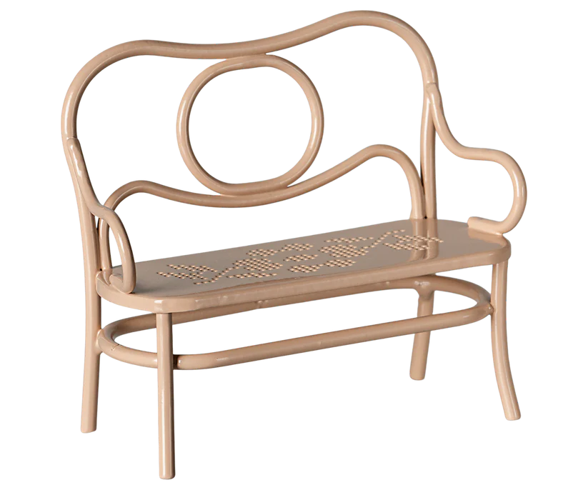 Maileg Café Set Till Möss Big- Pale Pink Rosa Utemöbler Bänk och Bord