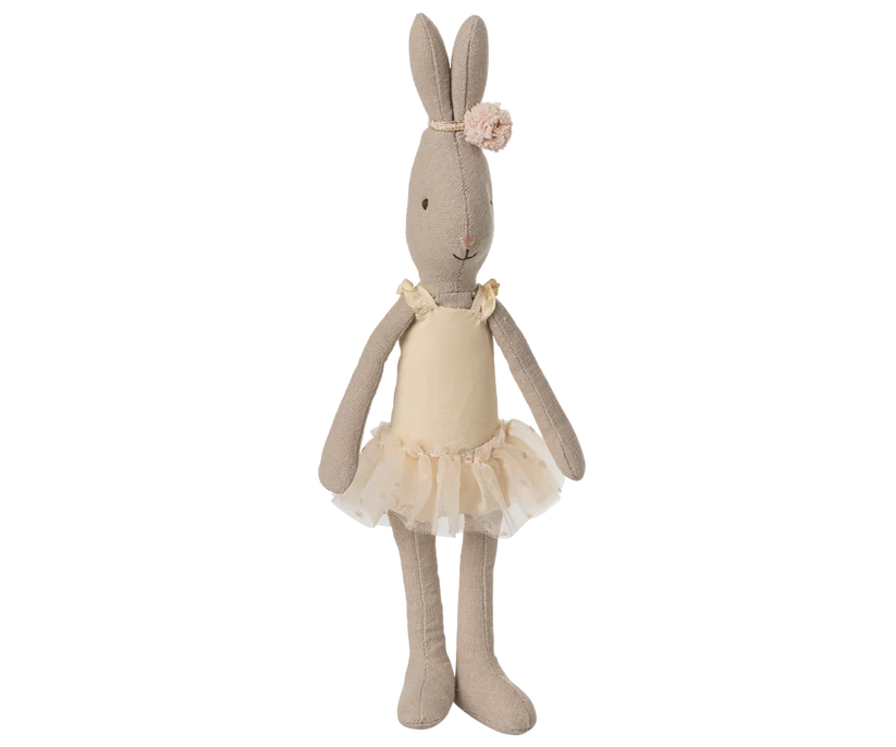 Maileg Kanin Storlek 1 - Rabbit Ballerina Cream Vit med Ballerinakjol och Hårband