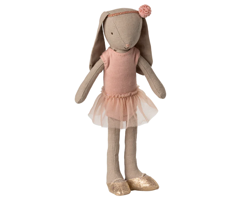 Maileg Kanin Storlek 2 - Bunny Ballerina Rose Rosa med Ballerinakjol Skor och Hårband