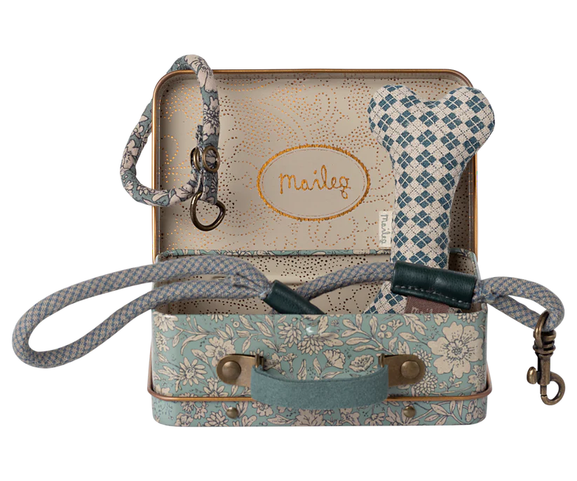 Maileg Väska med Tillbehör till Valp - Puppy Supply Koppel Blå 2025