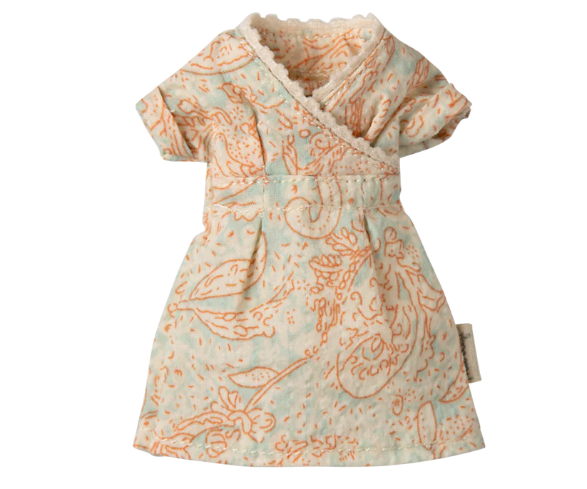 Maileg Kläder till Mamma Mus - Blommig Klänning med Spets