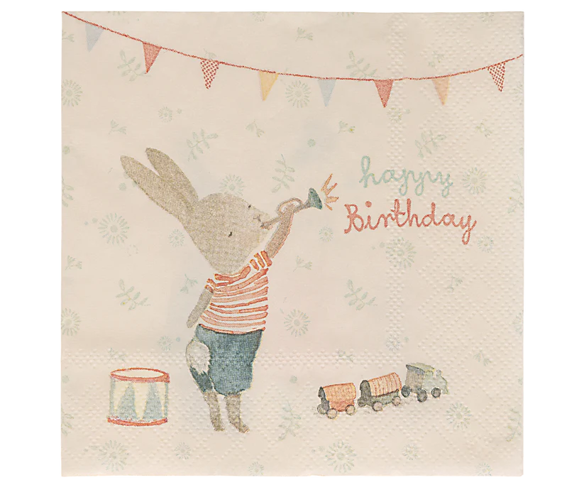 Maileg Servetter Kalas Kanin - Happy Day